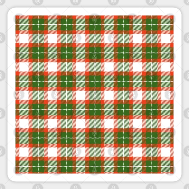 Christmas Plaid Pattern Sticker by Designoholic